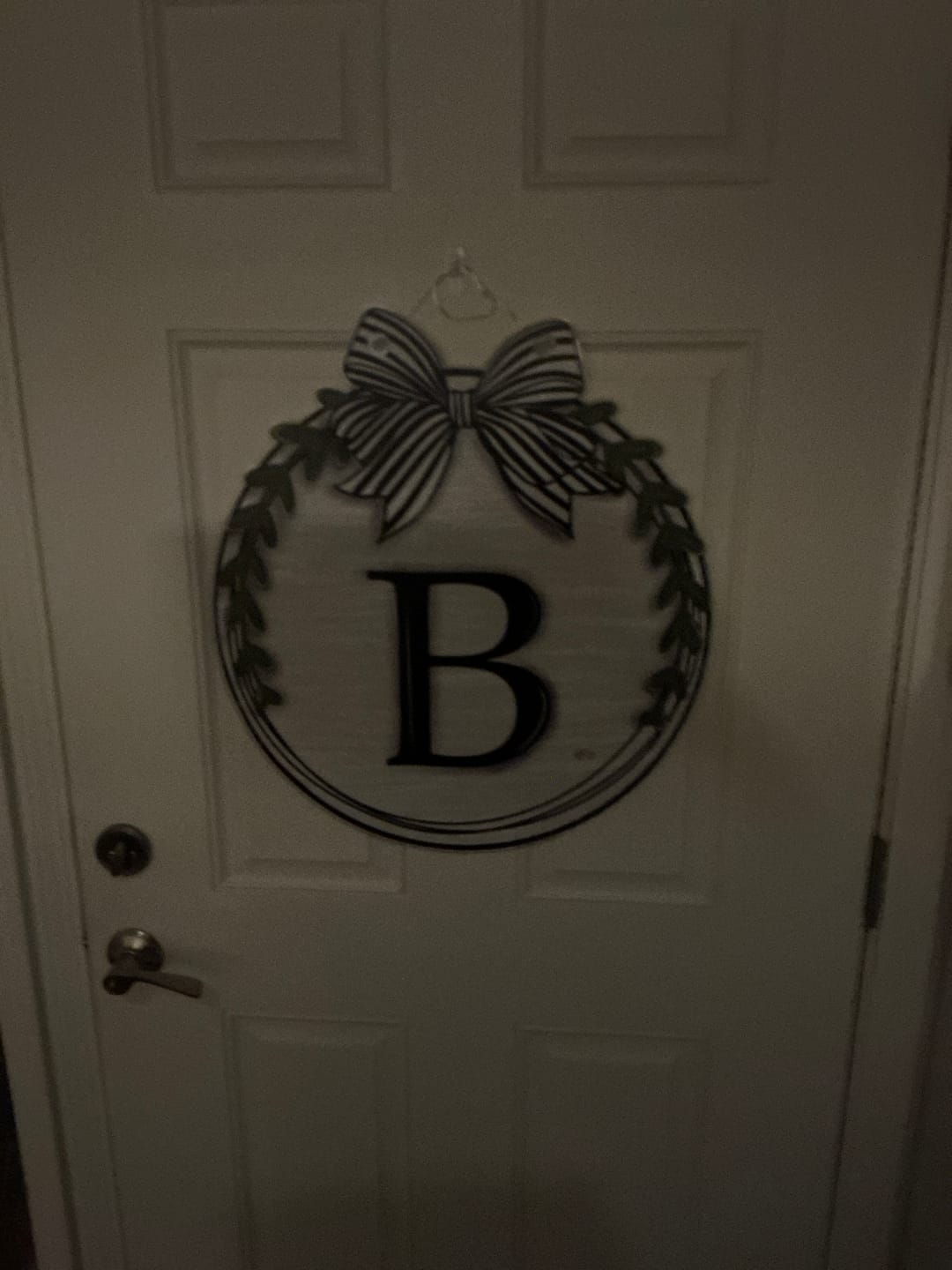 Customer photo review of Minimalist Monogram Single Letter Door Hanger