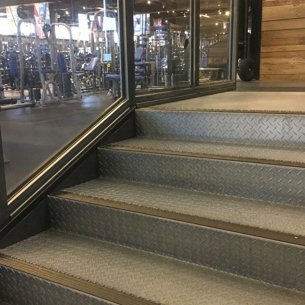 Customer photo review of Ribbed Stair Nosing 900x20mm Aluminium Anti Slip