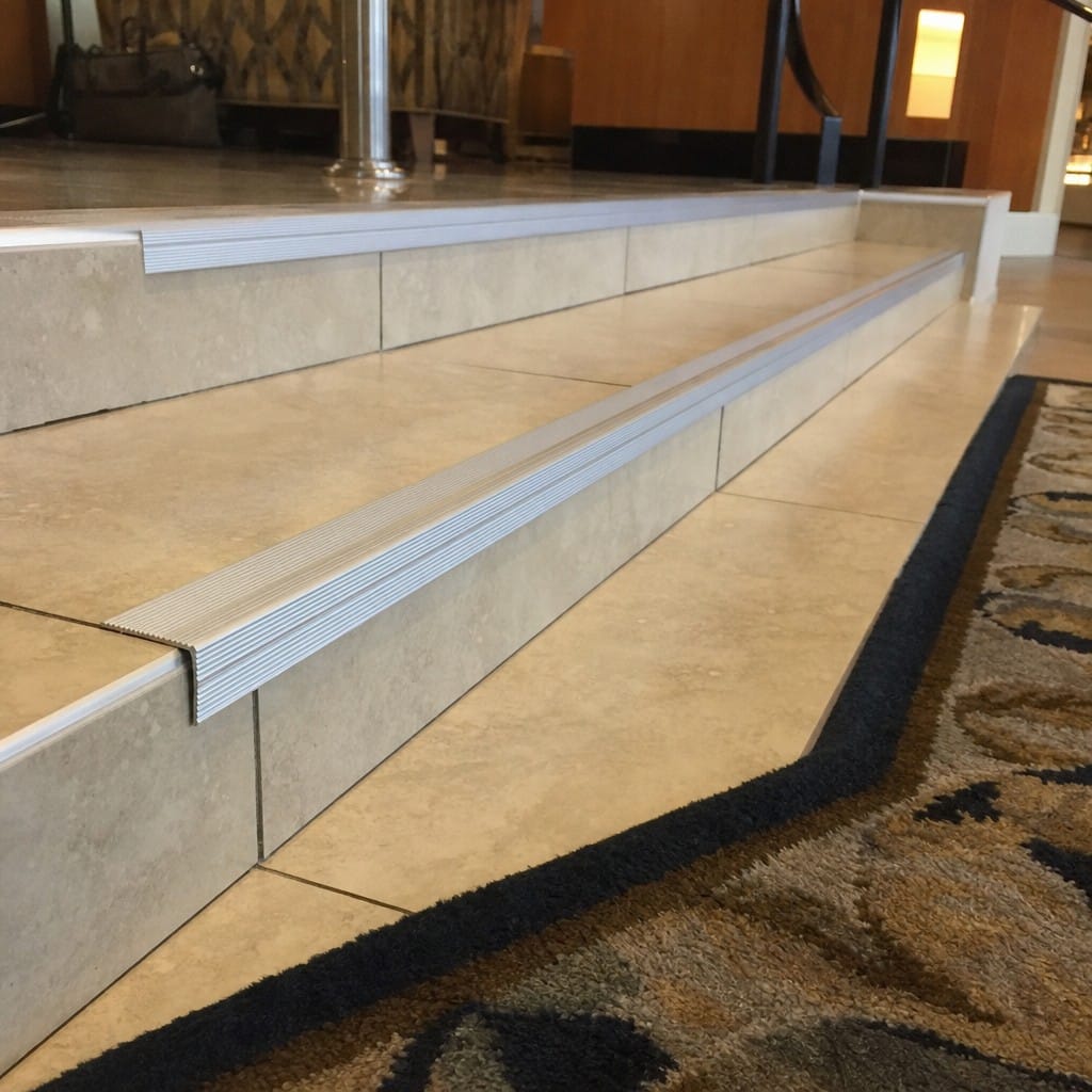 Customer photo review of Aluminium Stair Nosing 35x35mm Ribbed Anti-Slip, Screw or Self-Adhesive