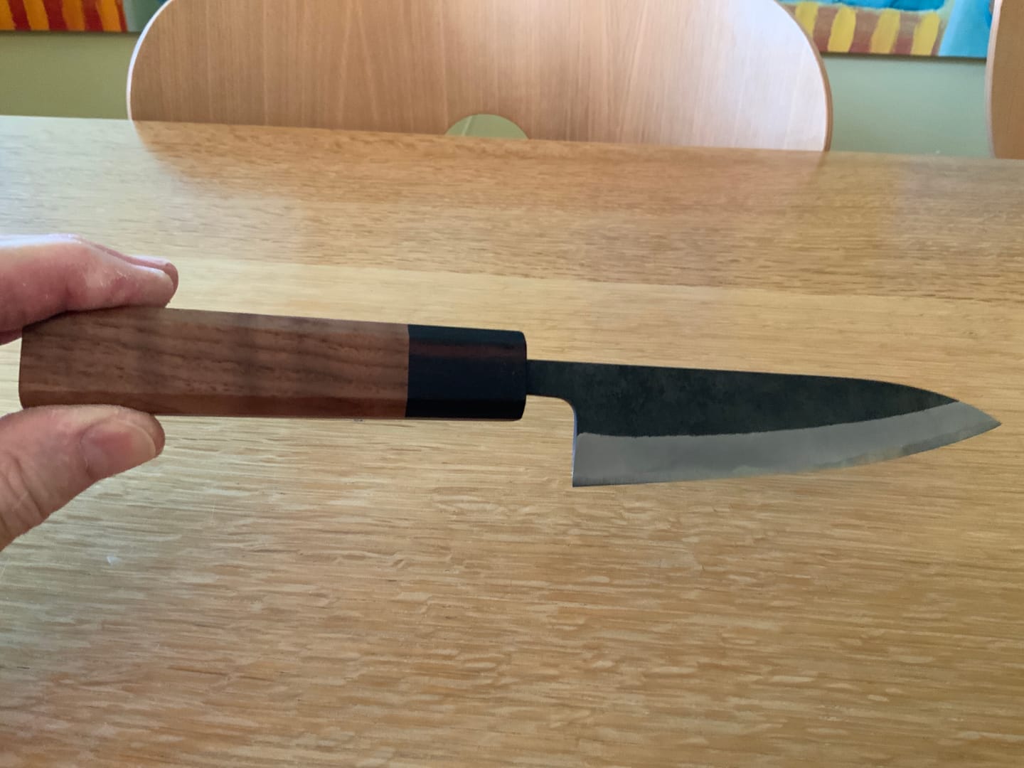 Customer photo review of Shiro Kamo Petty 135 mm (No Ring)