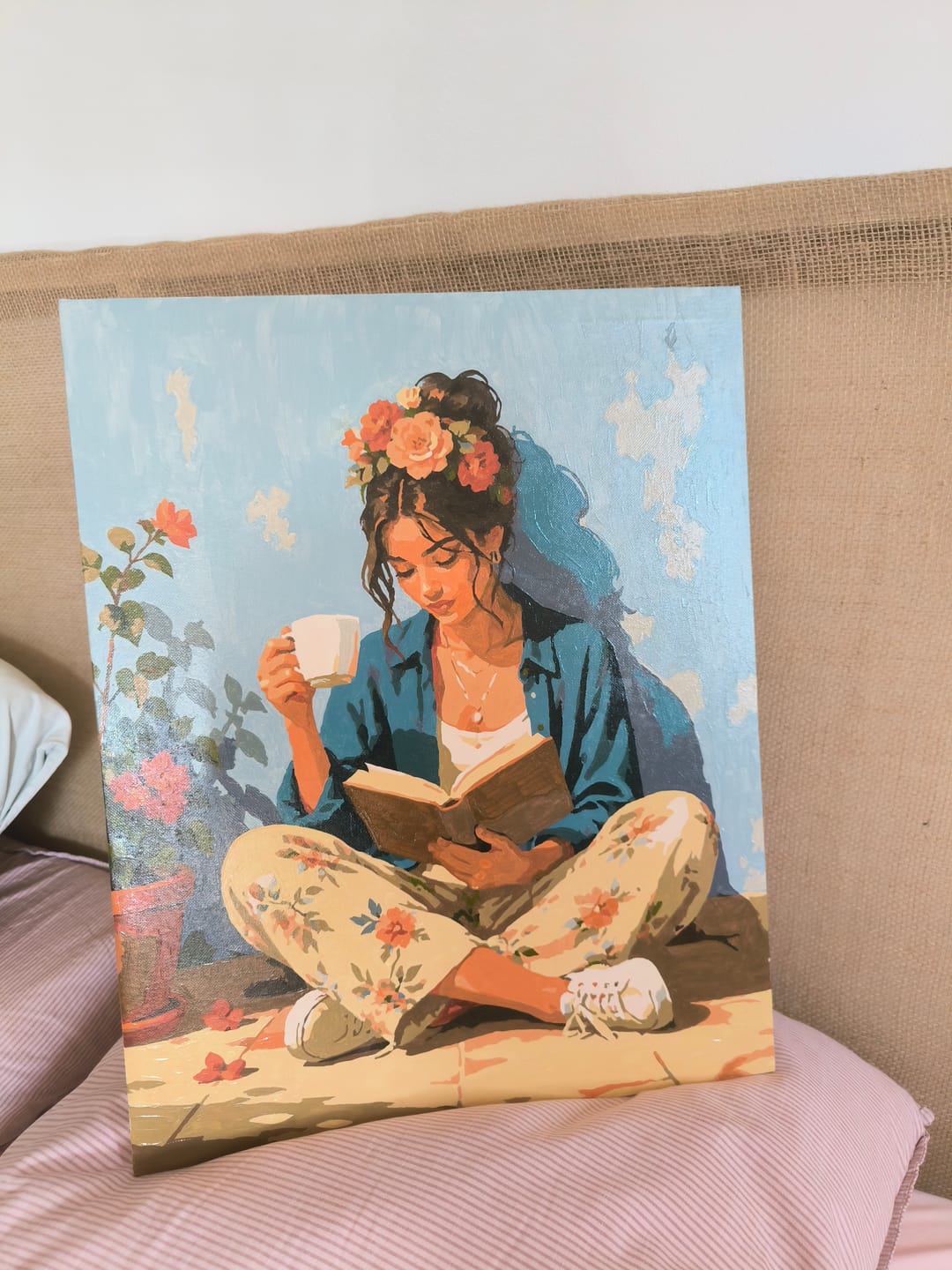 Customer photo review of Floral Escape | Paint by Number