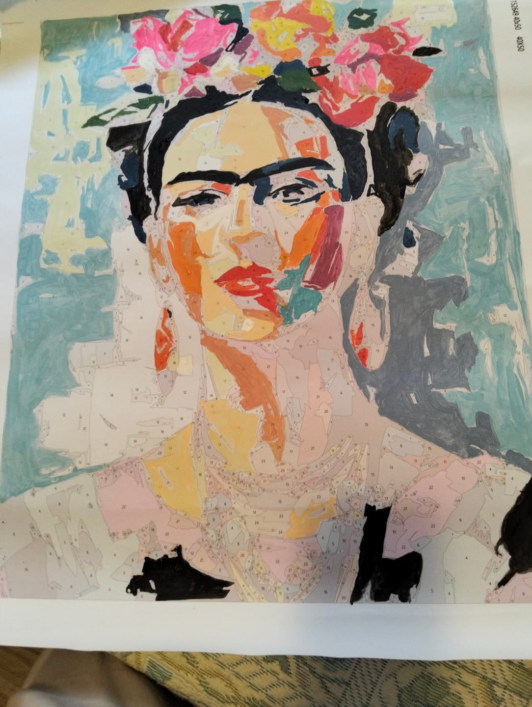 Customer photo review of Expressive Frida | Paint by Number