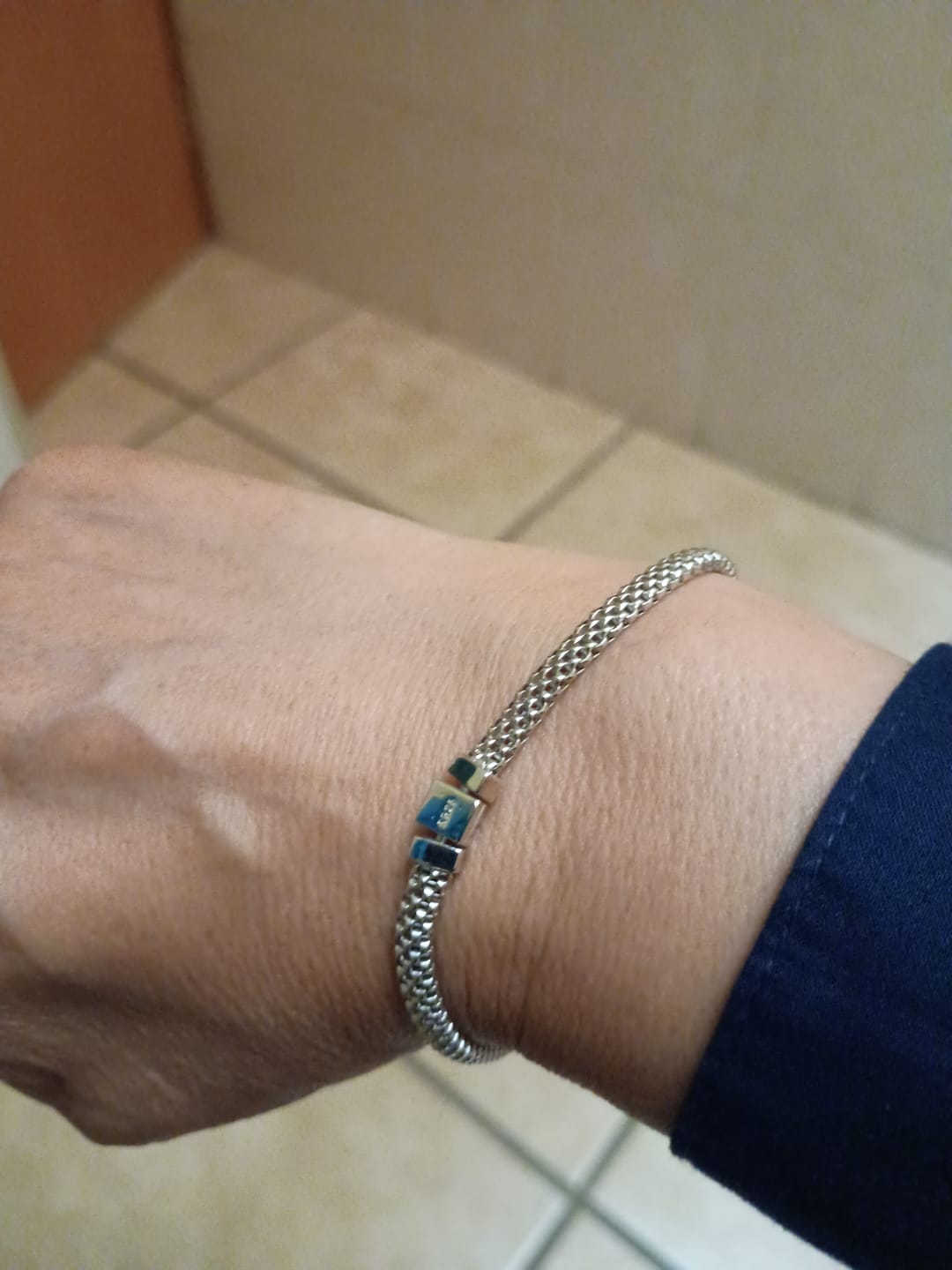Customer photo review of Pulsera Victoria - Plata .925