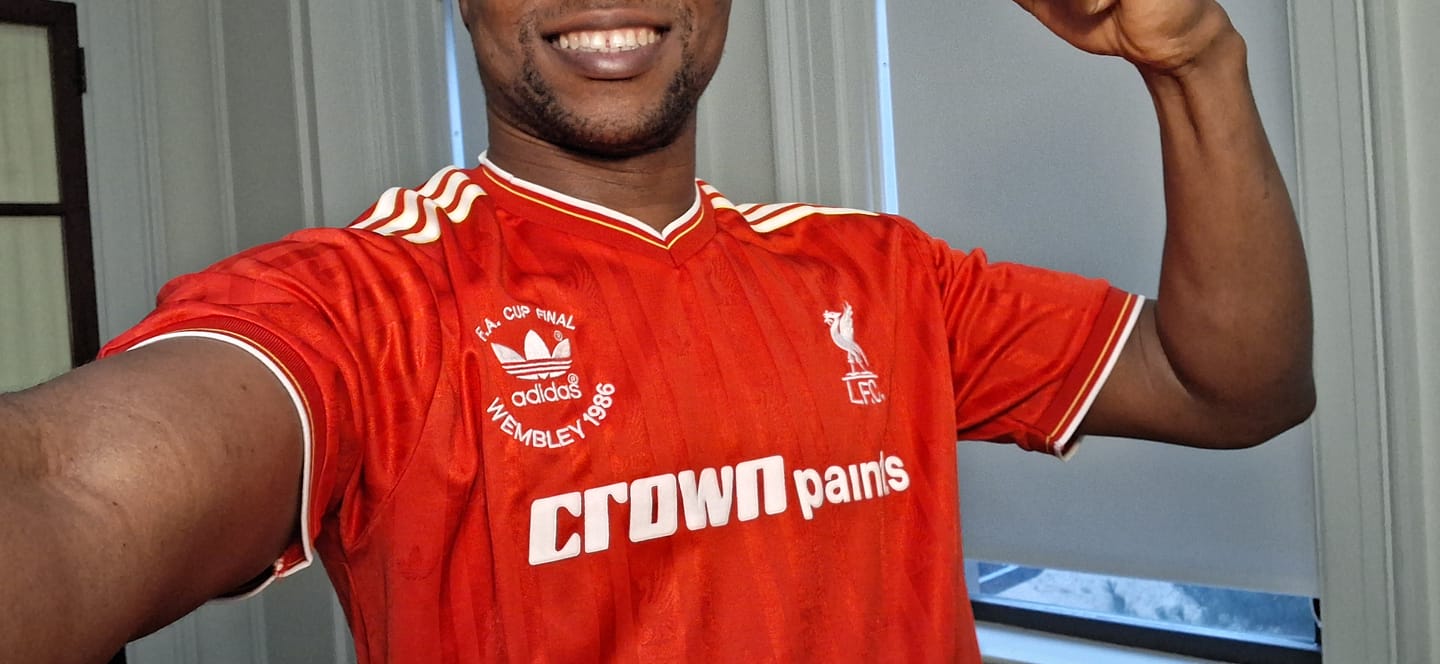 Customer photo review of Liverpool home jersey 1986/87