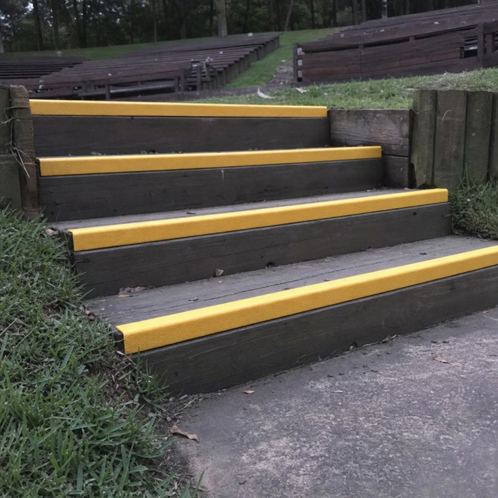 Customer photo review of Anti Slip GRP Stair Nosing 70x30mm Fire Retardant
