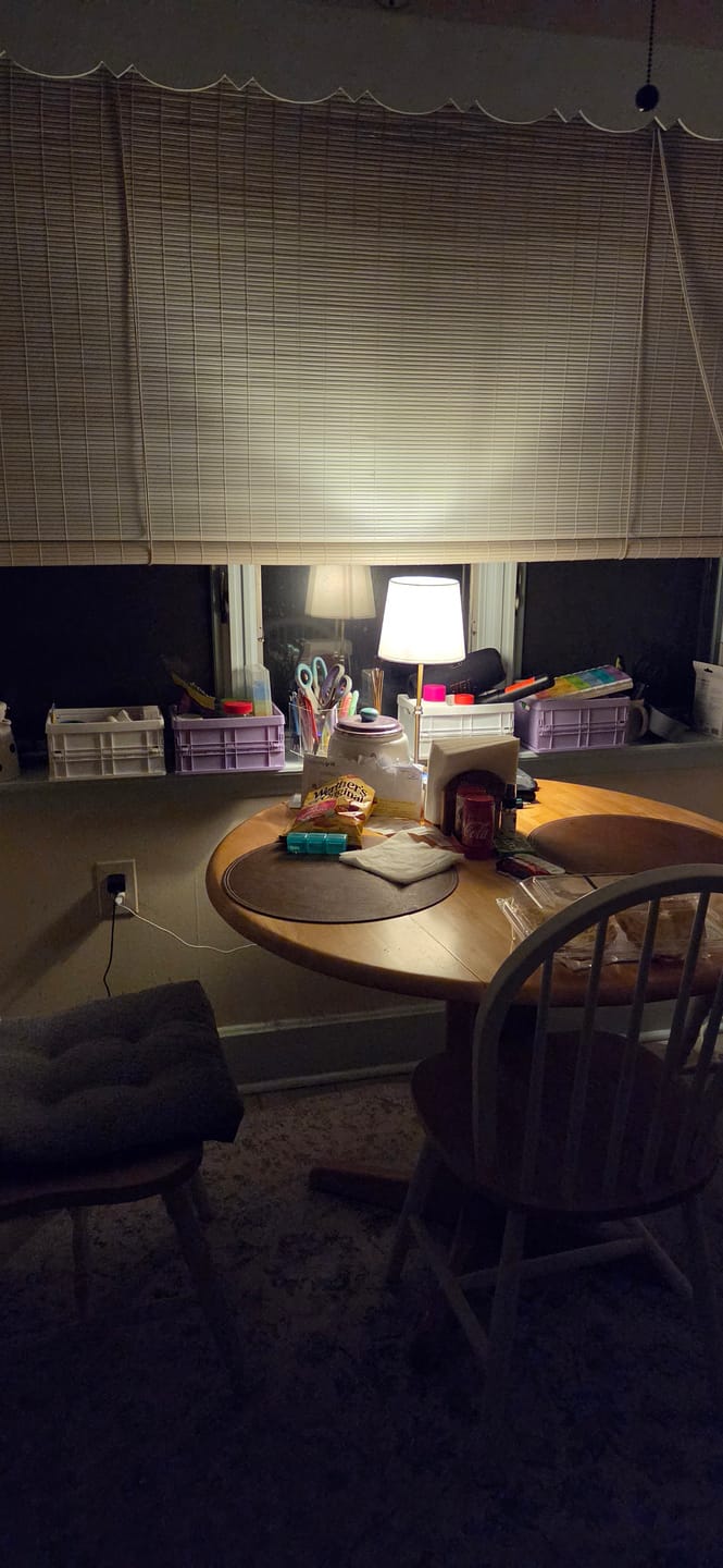 Customer photo review of LED Retro Fabric Cordless Table Lamp