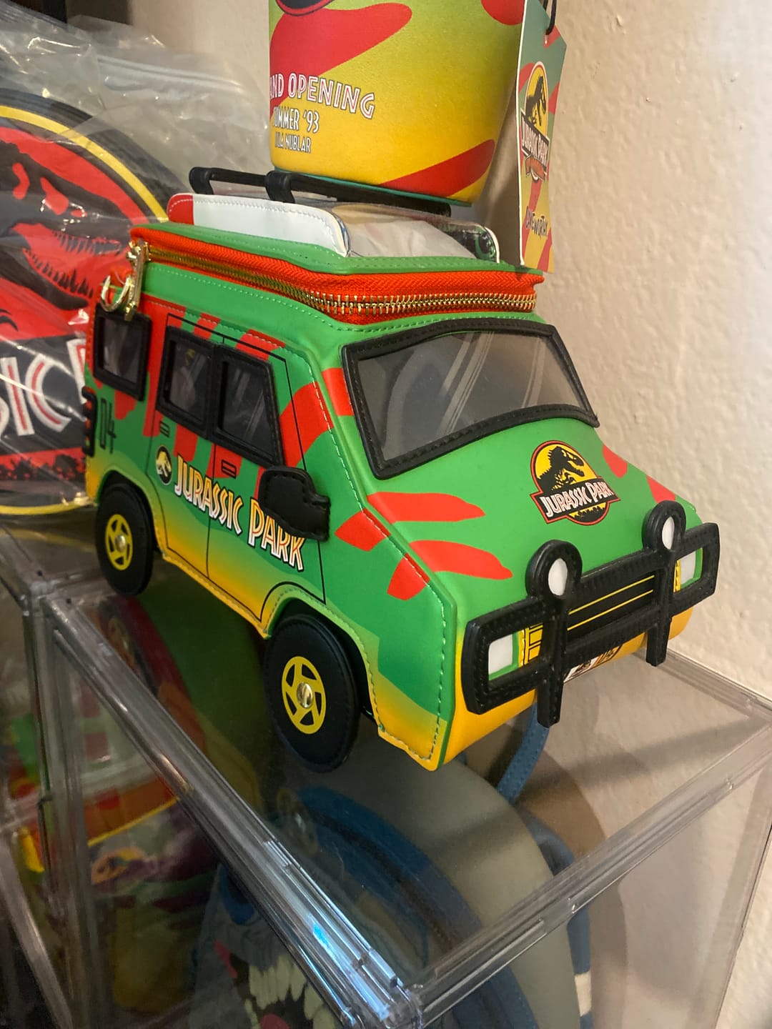 Customer photo review of Loungefly Universal Jurassic Park Safari Tour Vehicle Light Up Figural Crossbody Bag - 707 Street Exclusive