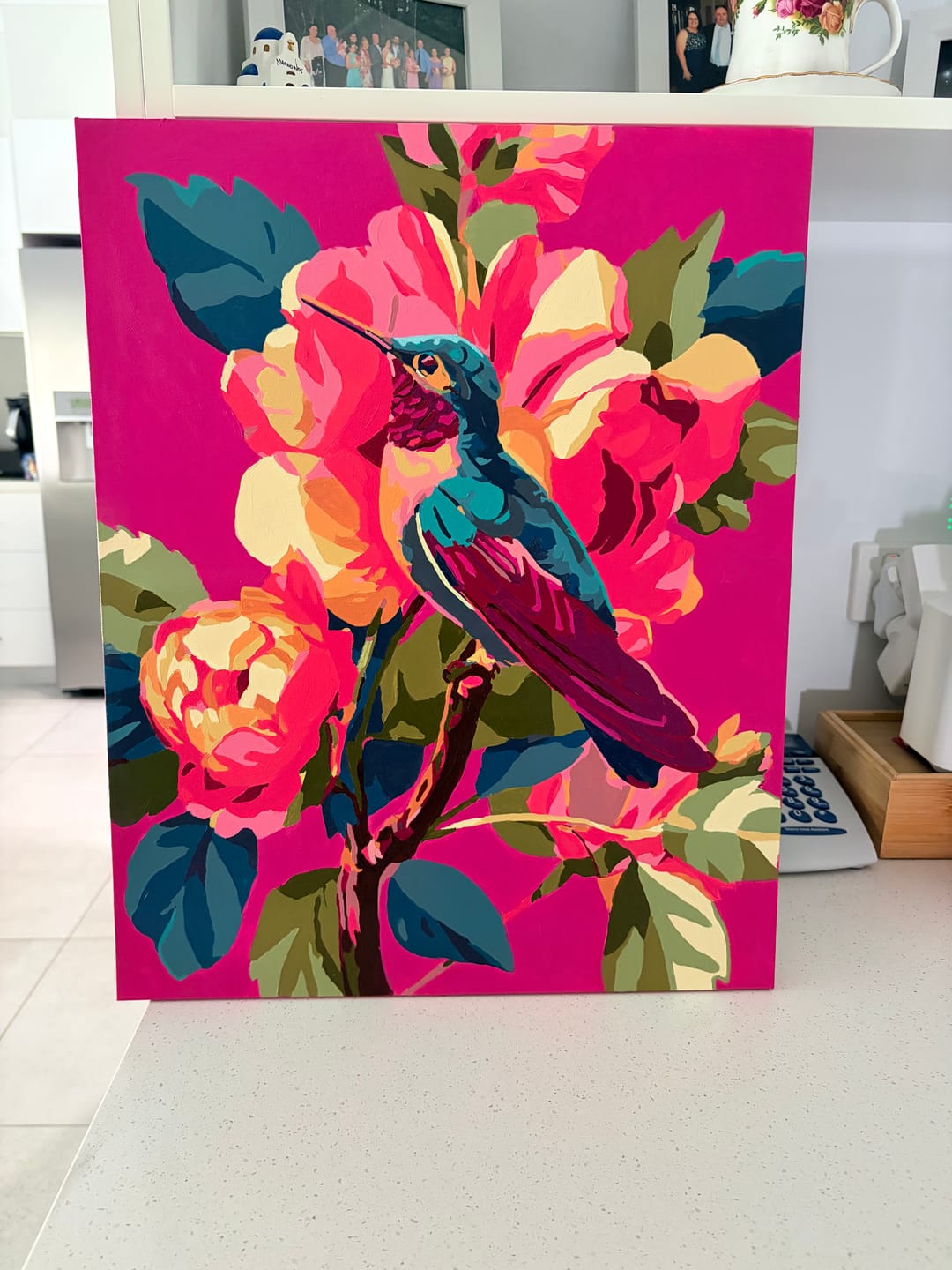 Customer photo review of Vibrant Hummingbird | Paint by Number