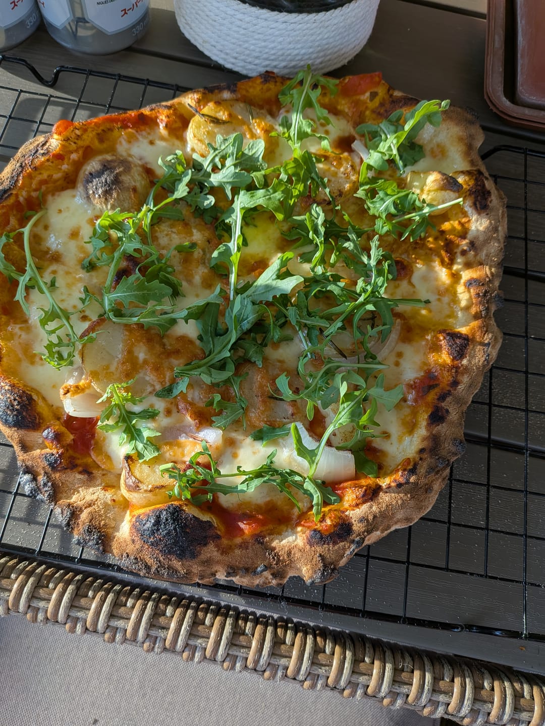 Customer photo review of FAVO 17" Rotating Stone Pizza Oven