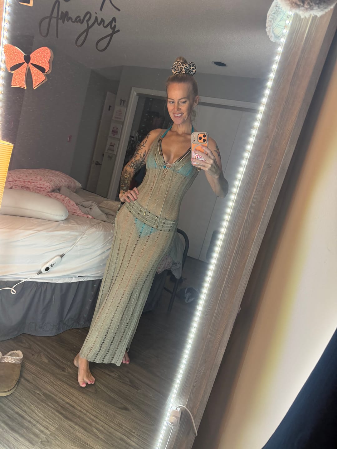 Customer photo review of Silver Taboo Coverup Dress