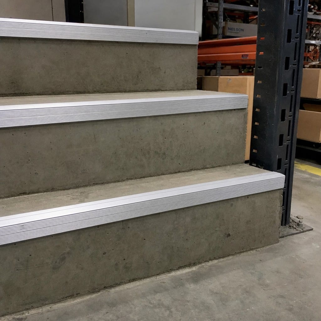 Customer photo review of Aluminium Stair Nosing 35x35mm Ribbed Anti-Slip, Screw or Self-Adhesive