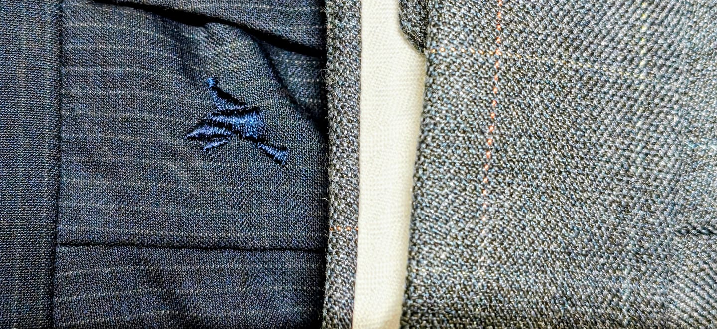 Customer photo review of Bluish Grey Rectangle Checks - Wrinkle free Formal Pant