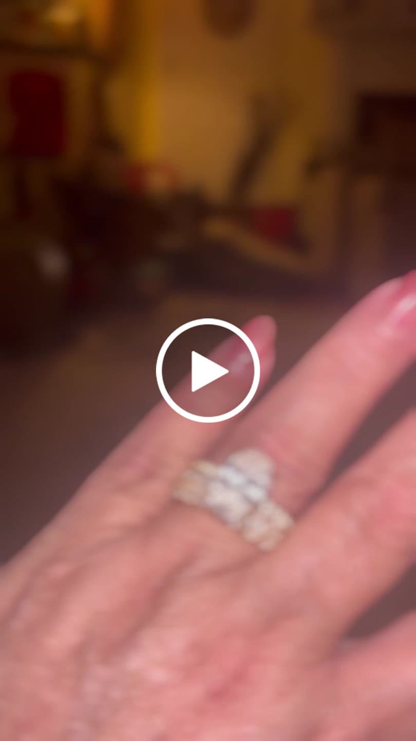 Customer video review of S925 3PC 4.0Ct Oval Cut Wedding Ring Set Travel Ring For Her With Two Classic Wedding Bands