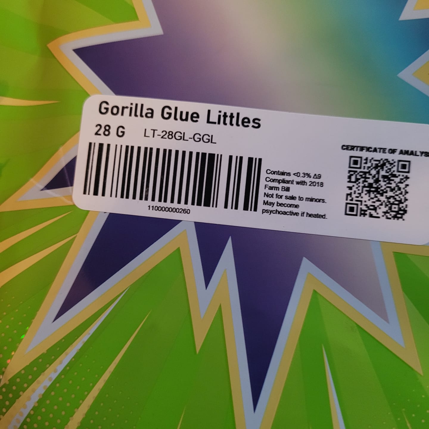 Customer photo review of LITTLES BRAND - Gorilla Glue - 28 Grams Littles - Hybrid