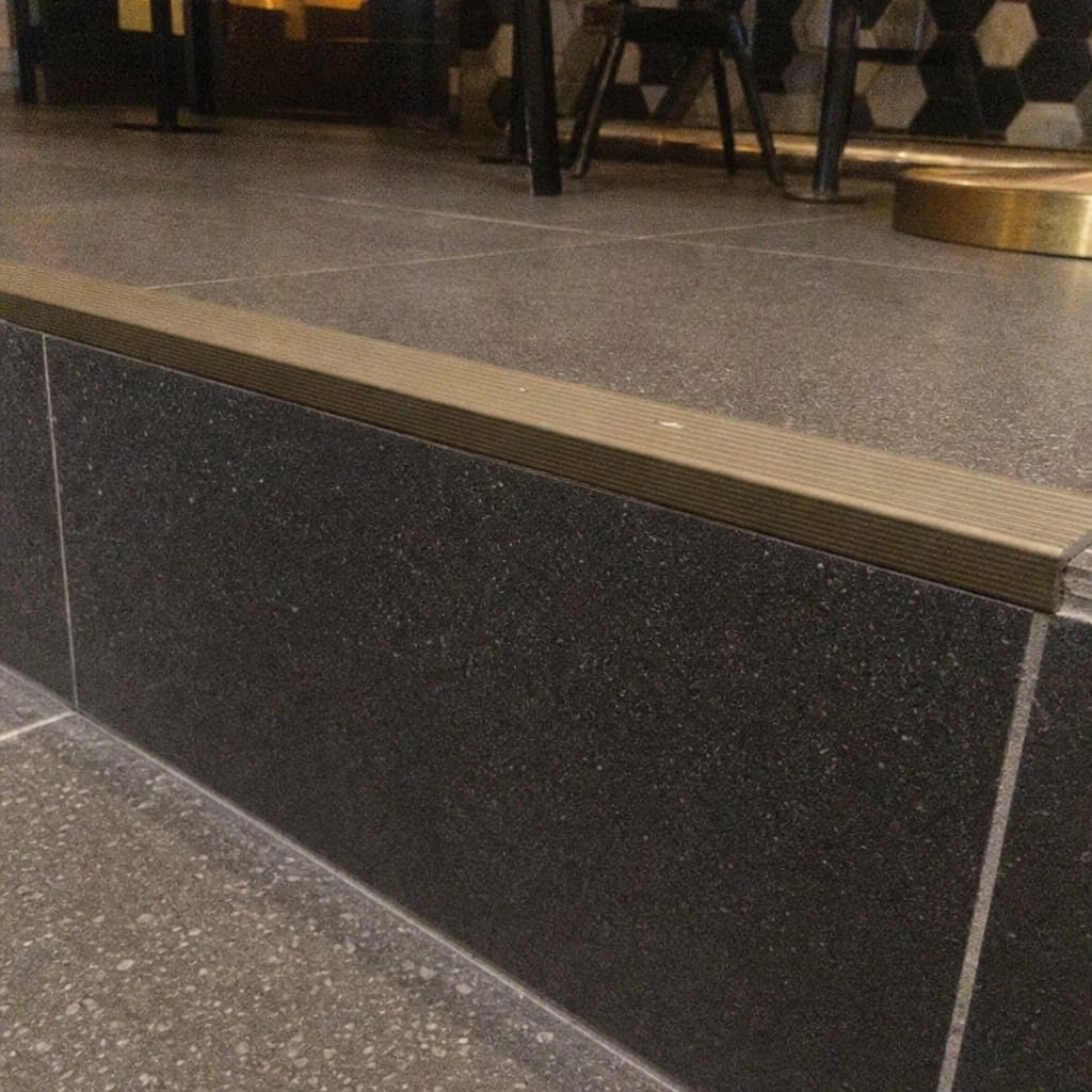 Customer photo review of Ribbed Stair Nosing 900x20mm Aluminium Anti Slip
