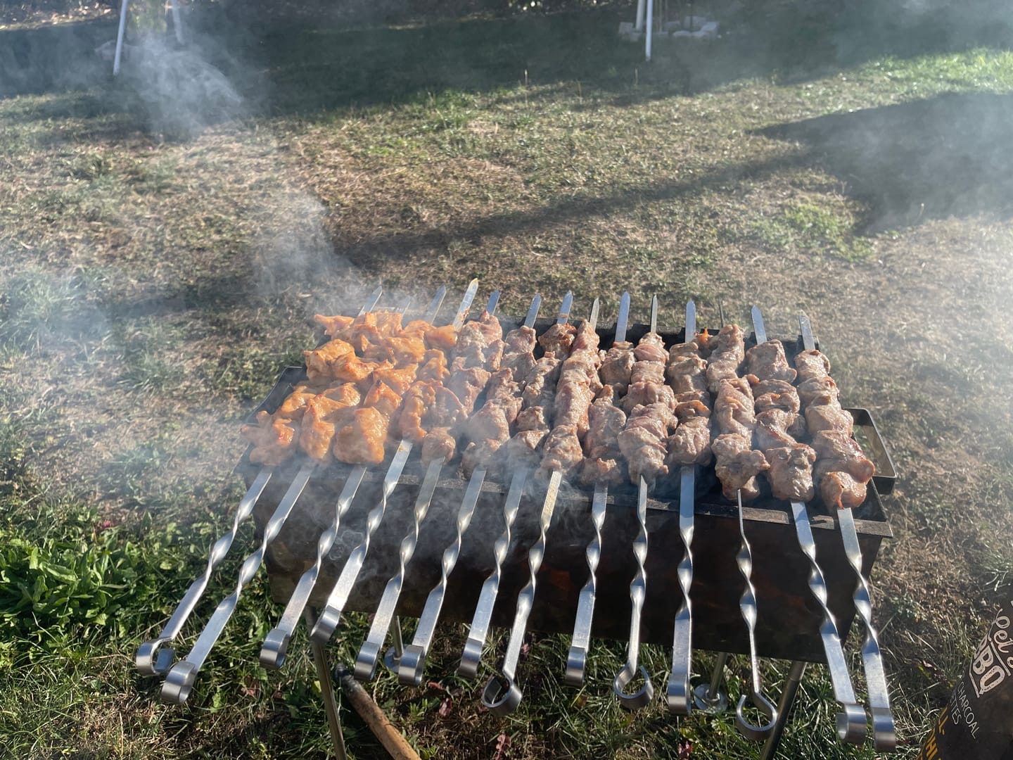 Customer photo review of Schweine-Schaschlik Klassiker – mit Zwiebeln, Pfeffer & Essig | mySchaschlik