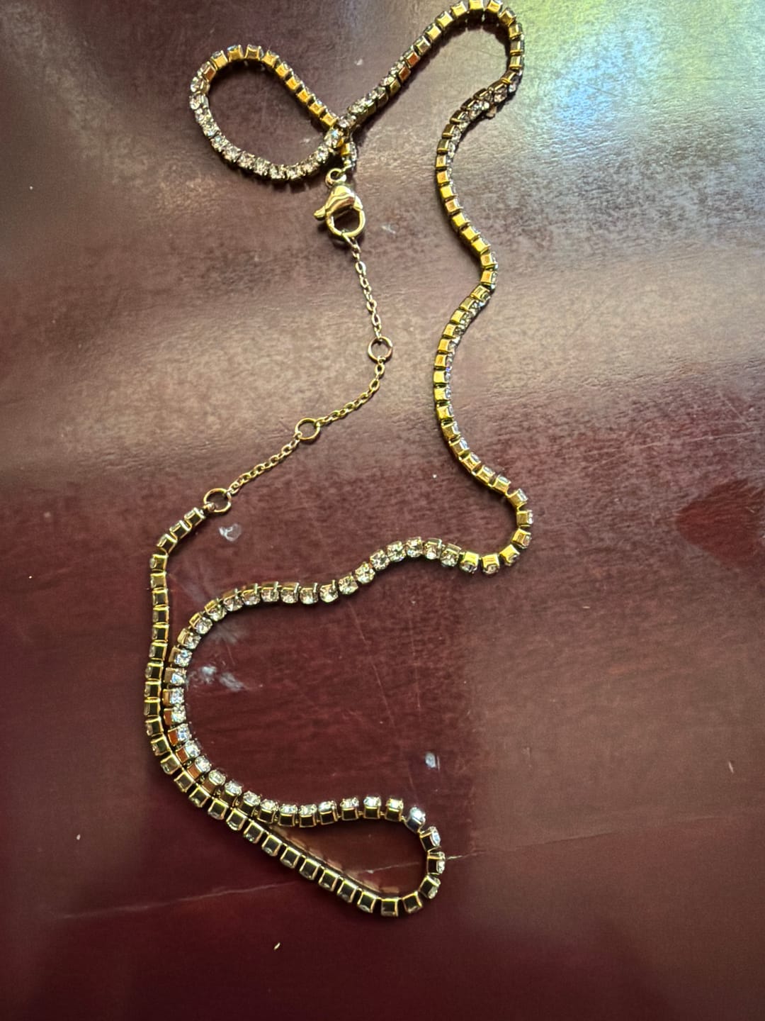 Customer photo review of Isolde Tennis Necklace