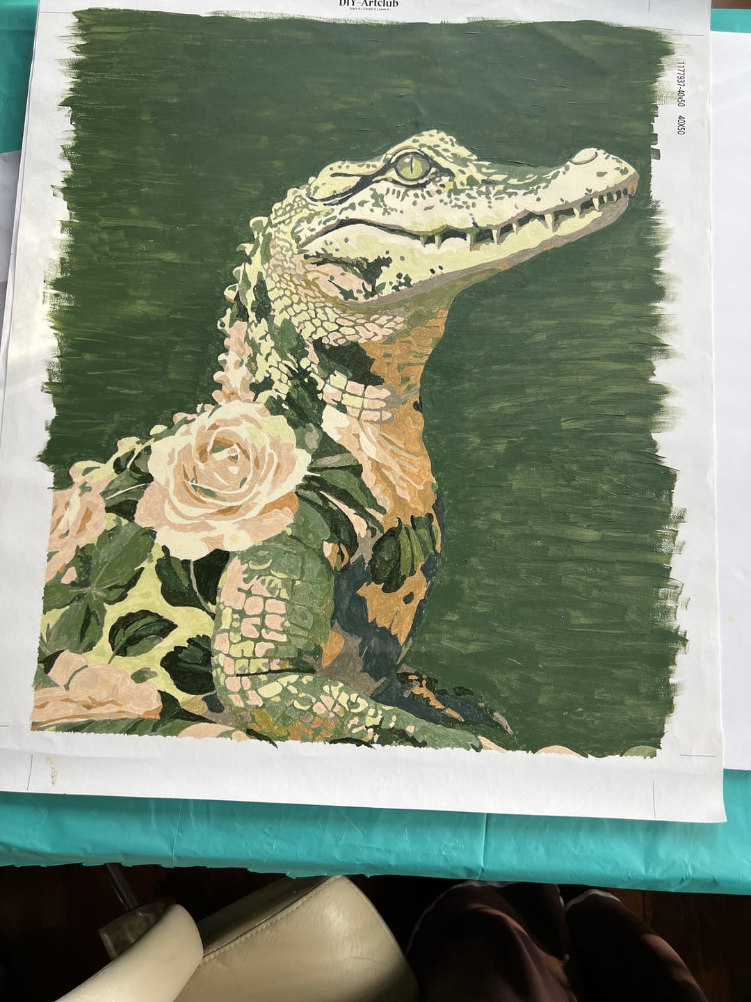 Customer photo review of One Fancy Gator | Paint by Number