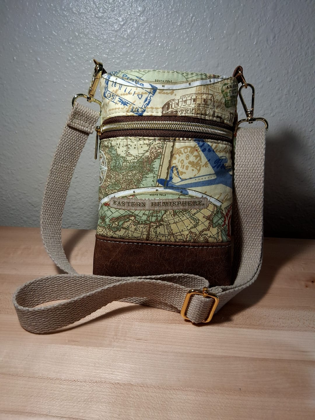 Customer photo review of Wanderlust Phone Bag Pattern