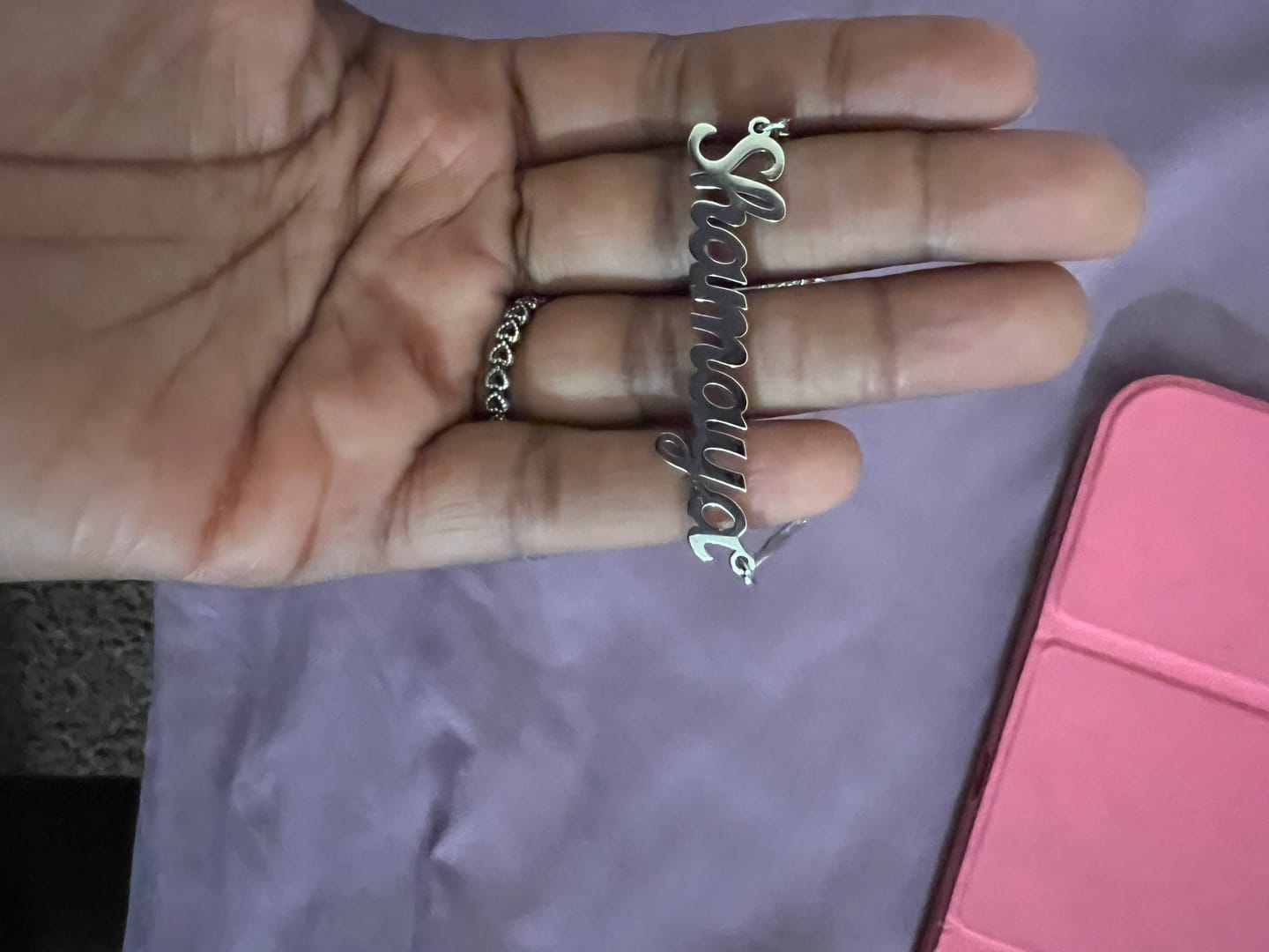 Customer photo review of Custom Name Necklace w/ Cuban Chain