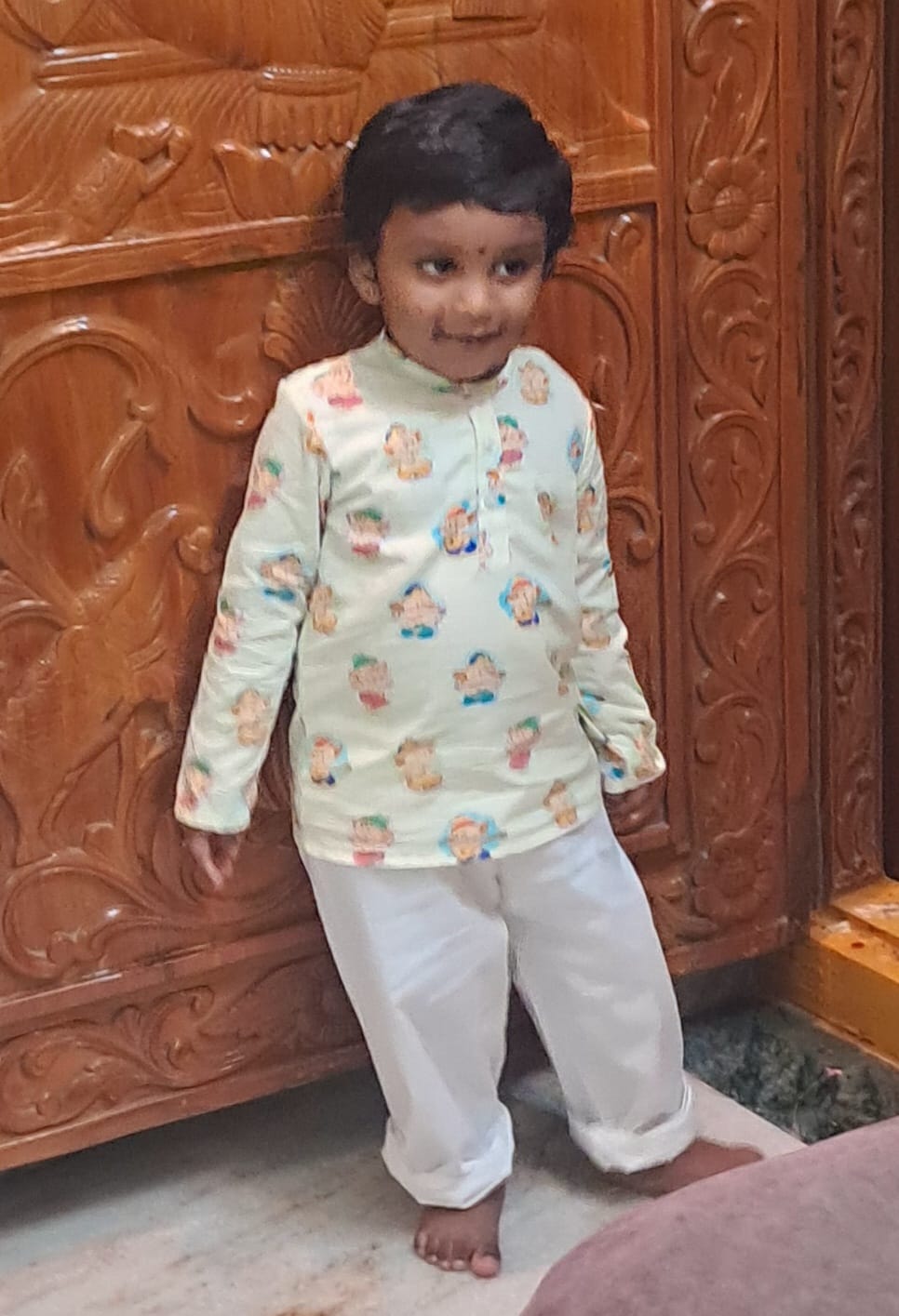 Customer photo review of Musical Ganesha Kurta Pajama