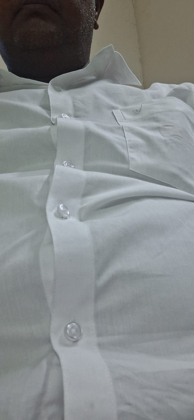 Customer photo review of Double Delight White Shirts - 2 Pcs Combo Pack