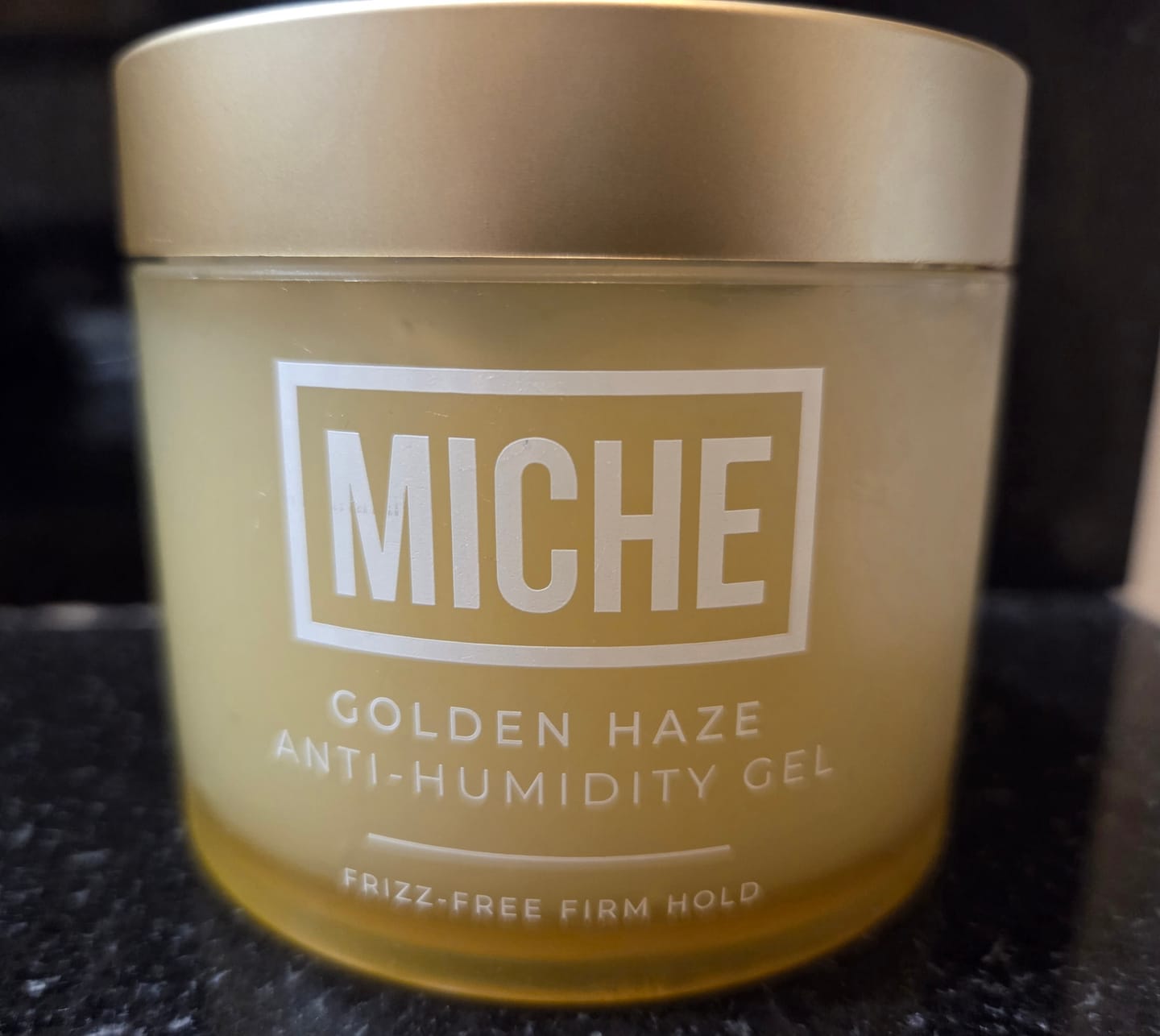 Customer photo review of GOLDEN HAZE Anti-Humidity Firm Hold Hair Gel (Limited Edition)