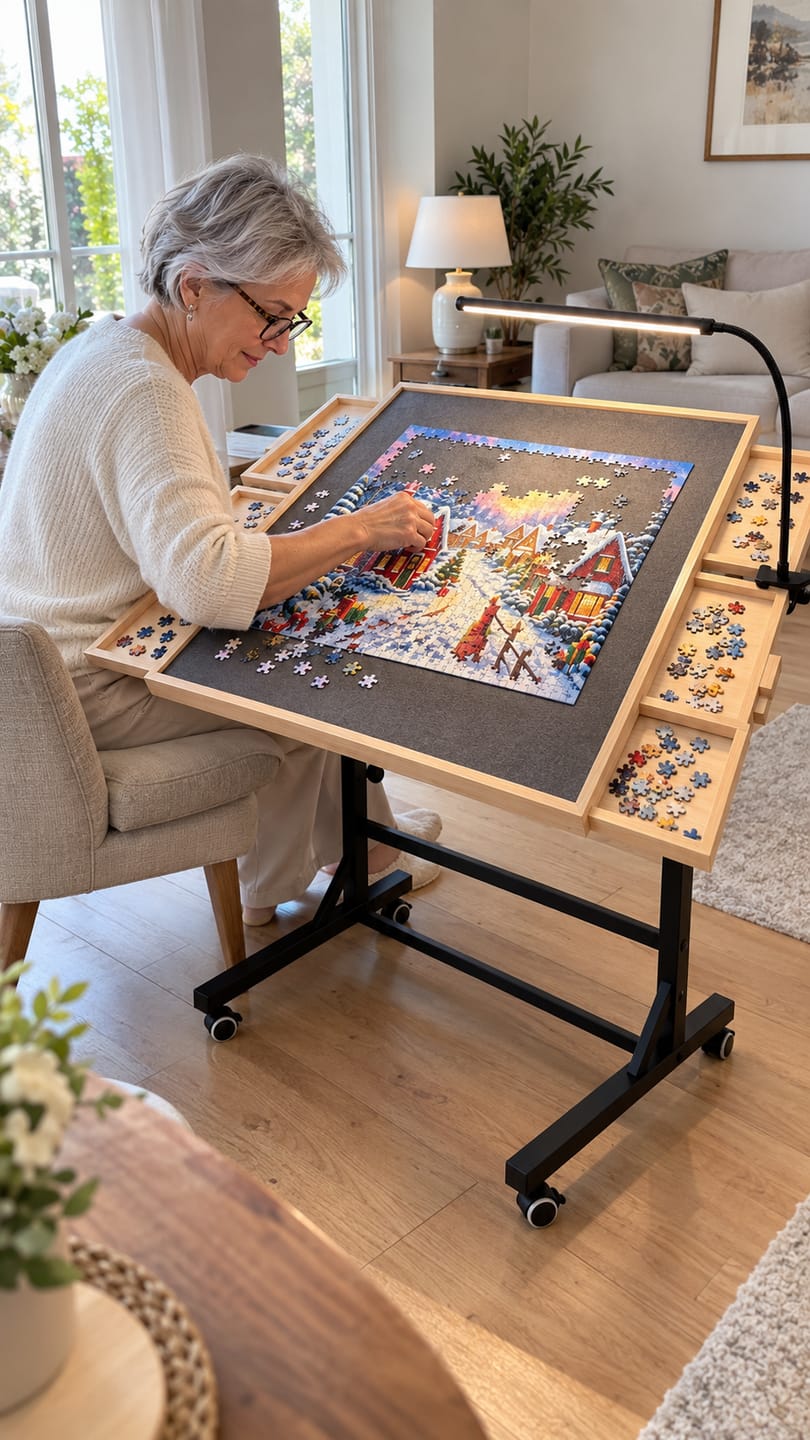 Customer photo review of Puzzlec™ Rolling Puzzle Table