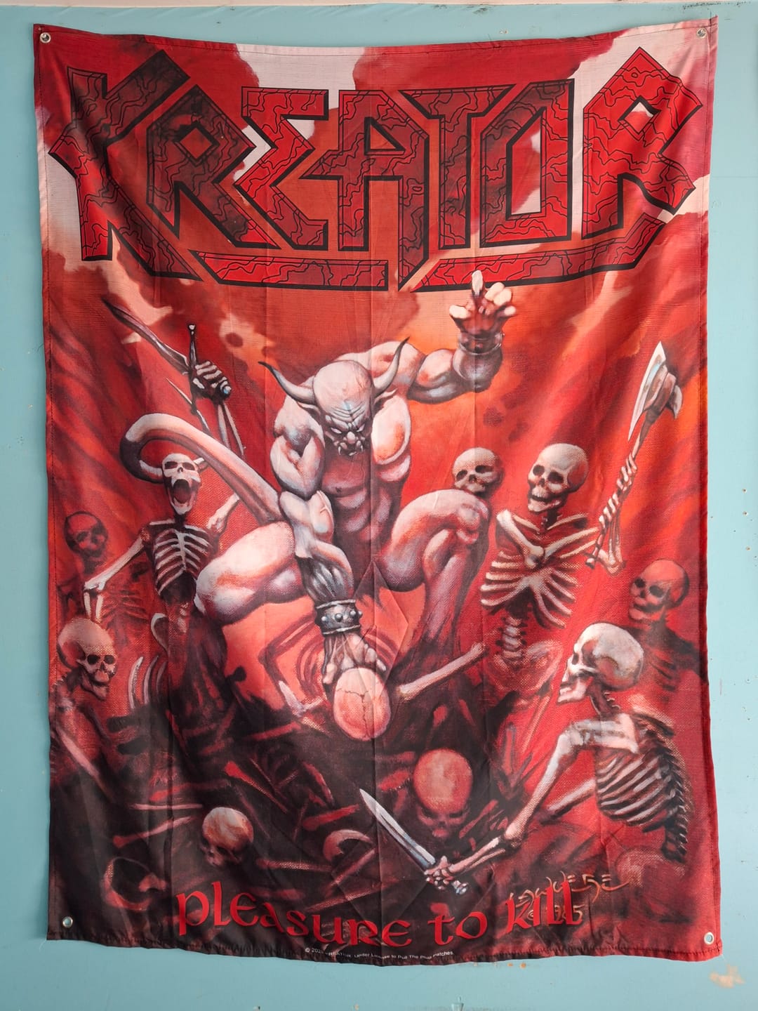 Customer photo review of Kreator - Pleasure To Kill - Flag