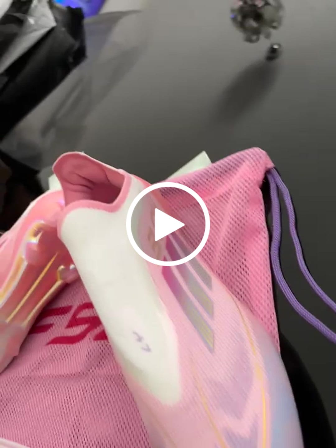 Customer video review of Adidas F50 Lamine Yamal Laceless FG - Rose/Blanc