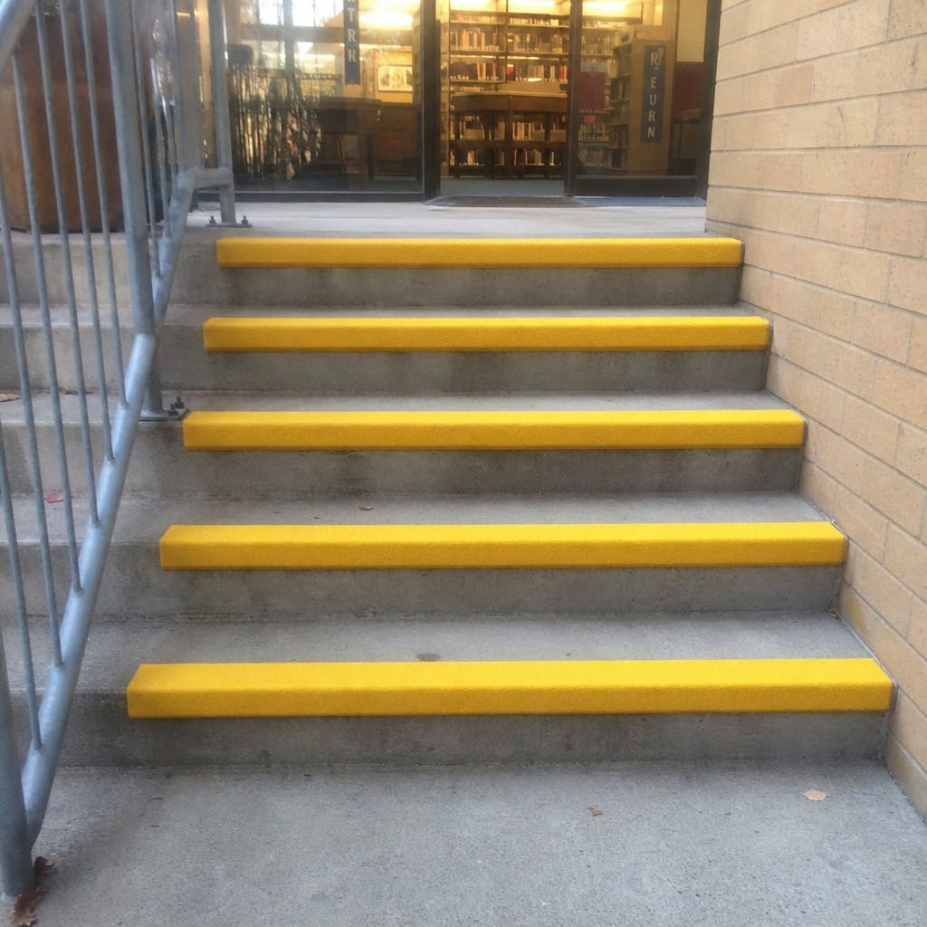 Customer photo review of Anti Slip GRP Stair Nosing 70x30mm Fire Retardant
