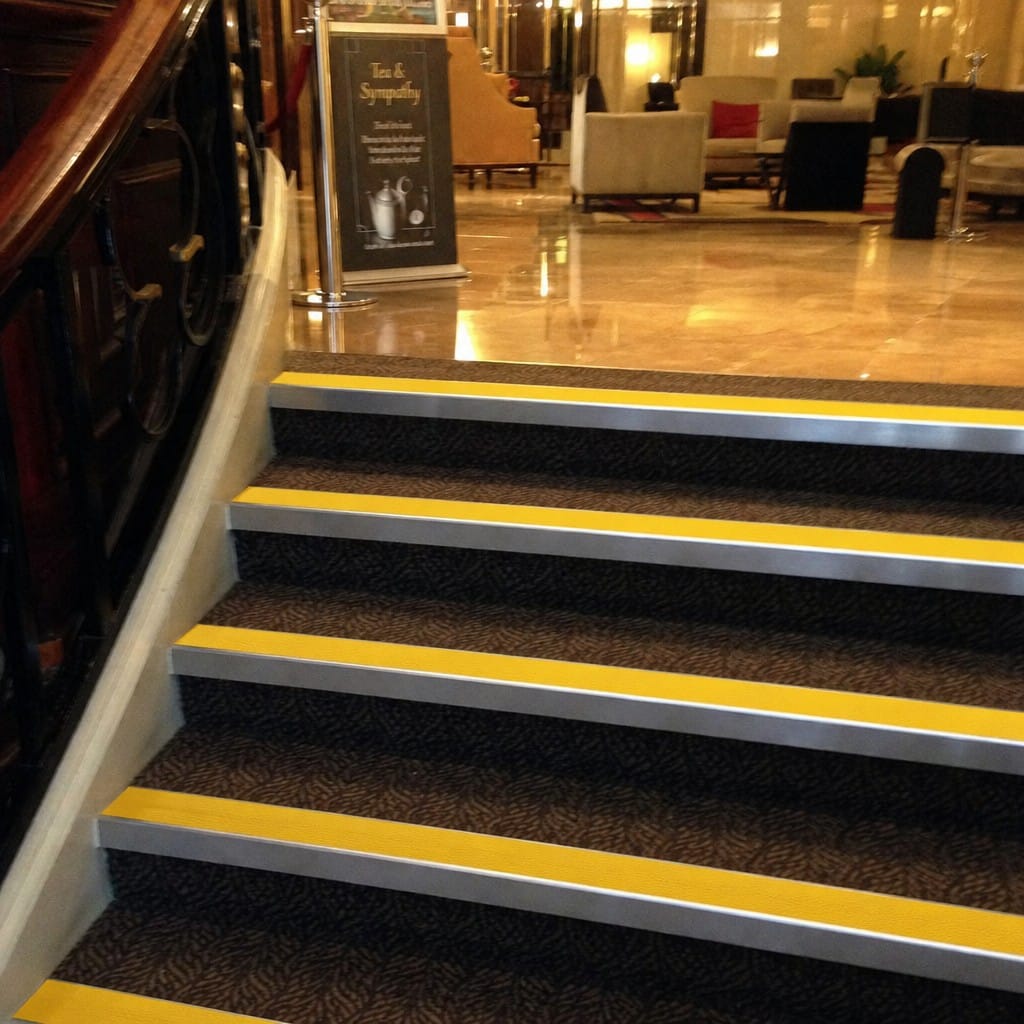 Customer photo review of Aluminium Stair Nosing Exterior Inserts Single Channel