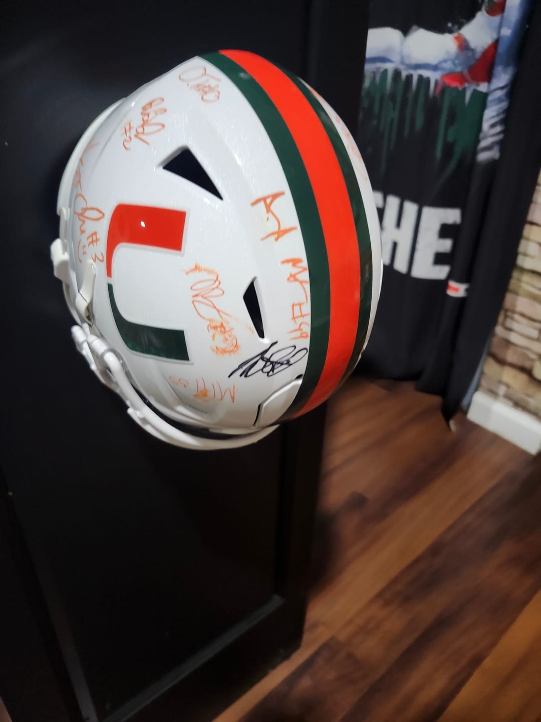 Customer photo review of Miami Hurricanes Riddell SpeedFlex Mid-Size MIDI Helmet