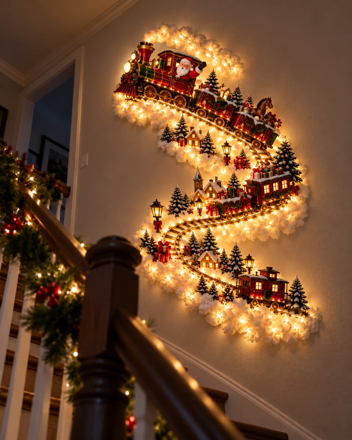 Customer photo review of Decoración Navideña de Pared con Luces