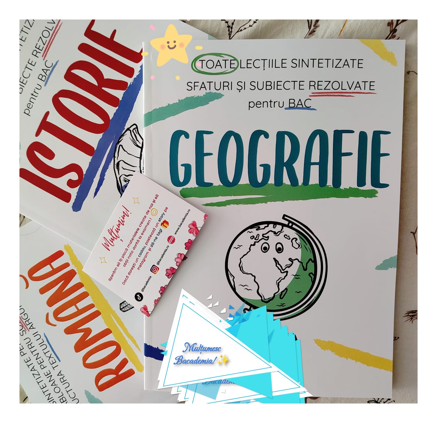 Customer photo review of Pachet Bacalaureat (Română + Istorie + Geografie) Bacademia