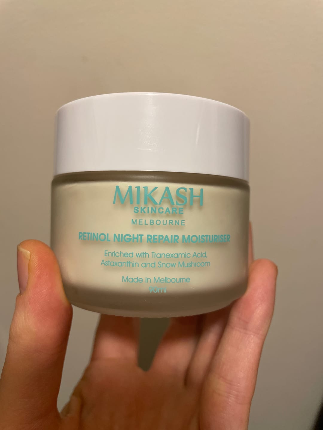 Customer photo review of Retinol Night Repair Moisturiser 1% Strength - New & Improved Formula