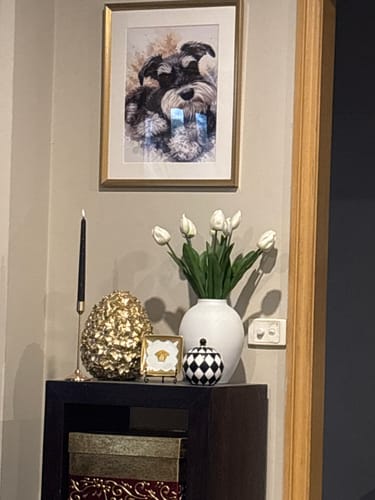 Customer photo review of Personalised Poster - Watercolour Realistic Portrait