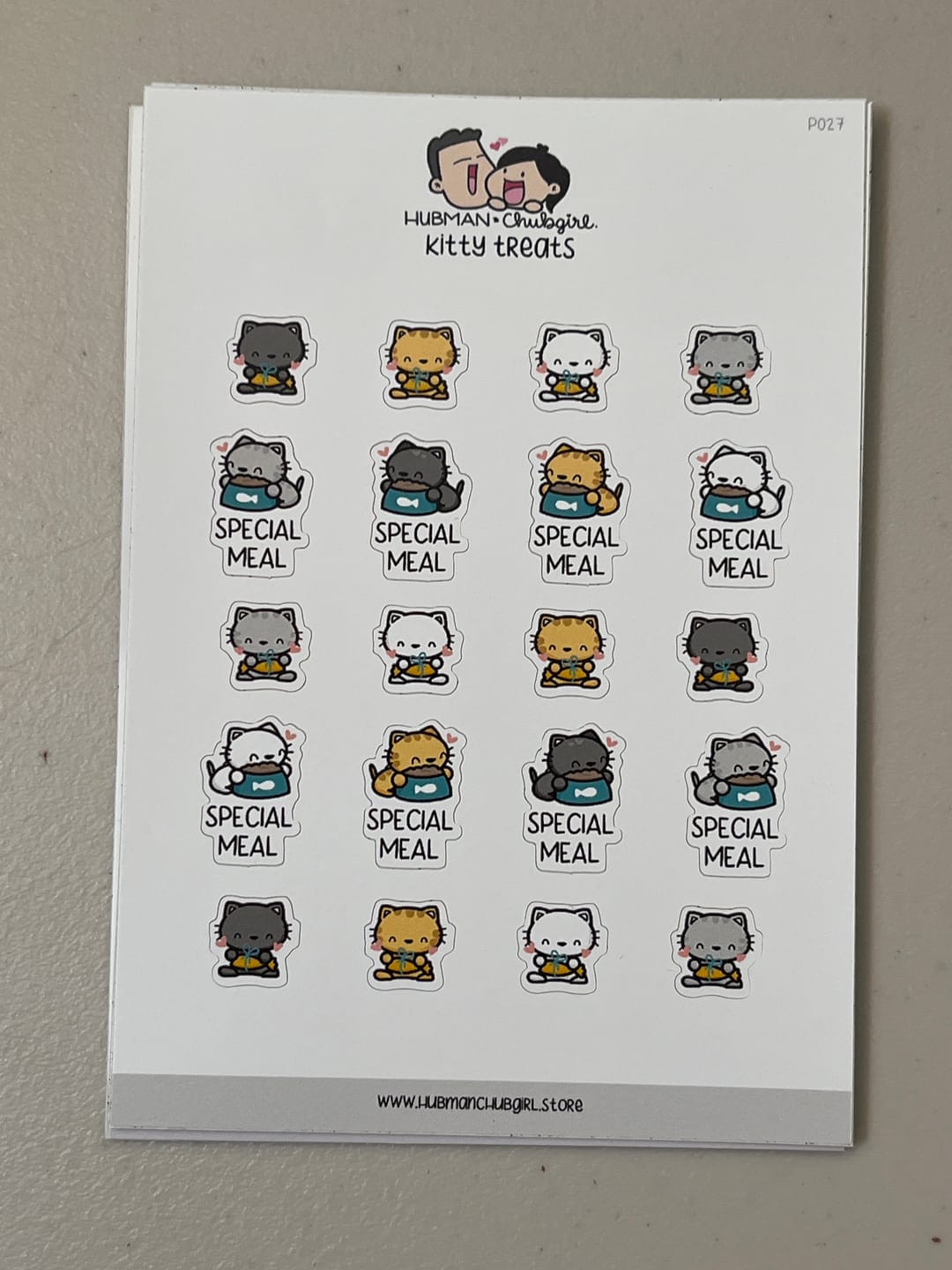 Customer photo review of Kitty Treats Planner Stickers