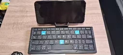 Customer photo review of AA OOS TypeNest™ Foldable Bluetooth Keyboard with Stand — Pairs 3 Devices