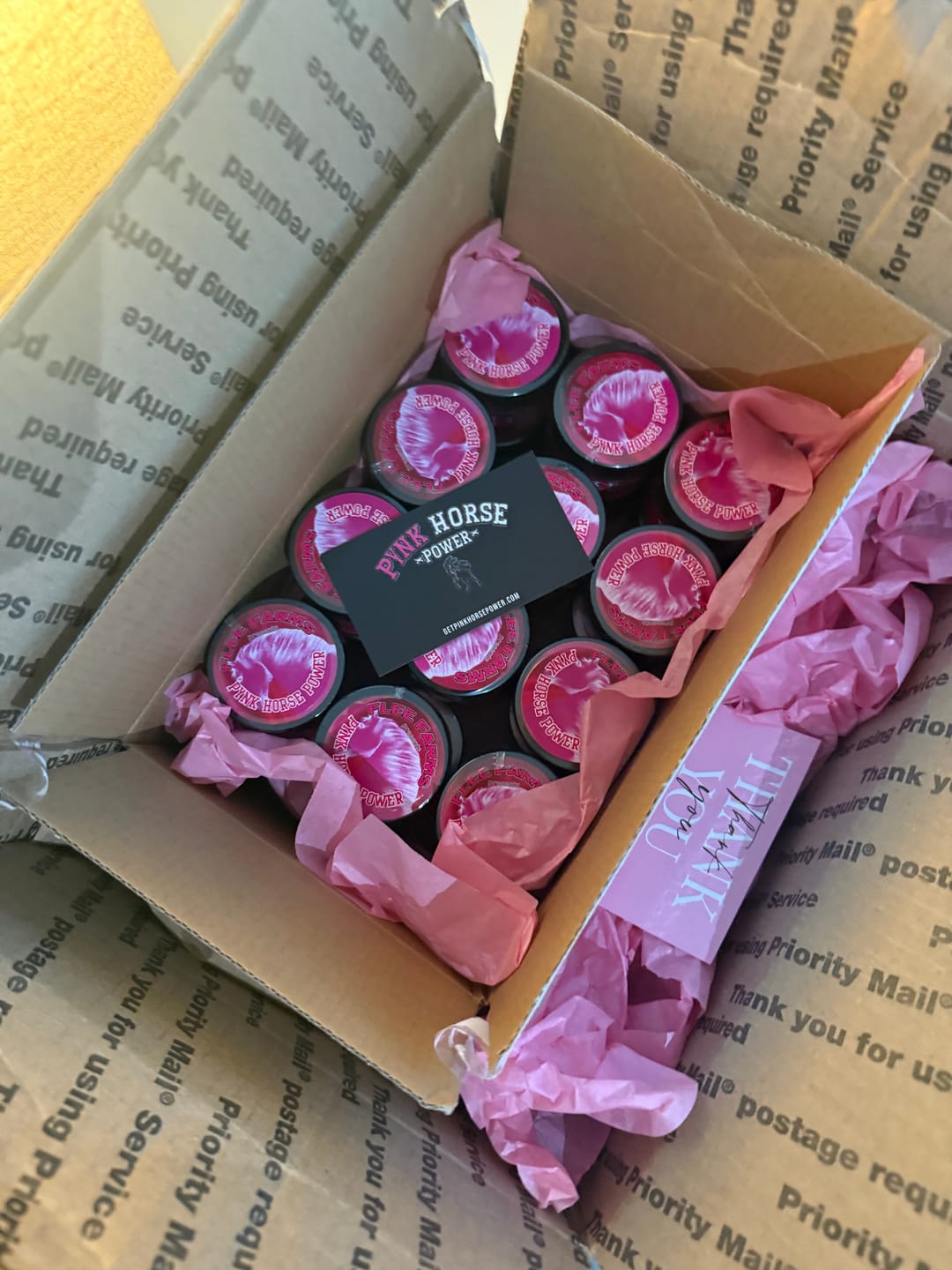 Customer photo review of Pink Horse Power (12 pack)