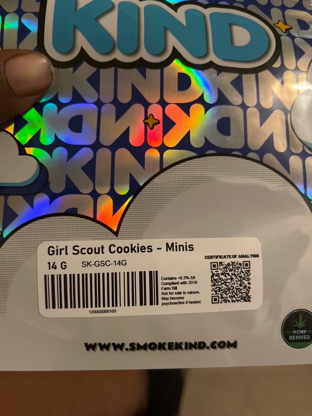 Customer photo review of Girl Scout Cookies - Minis - 14 Grams - Hybrid