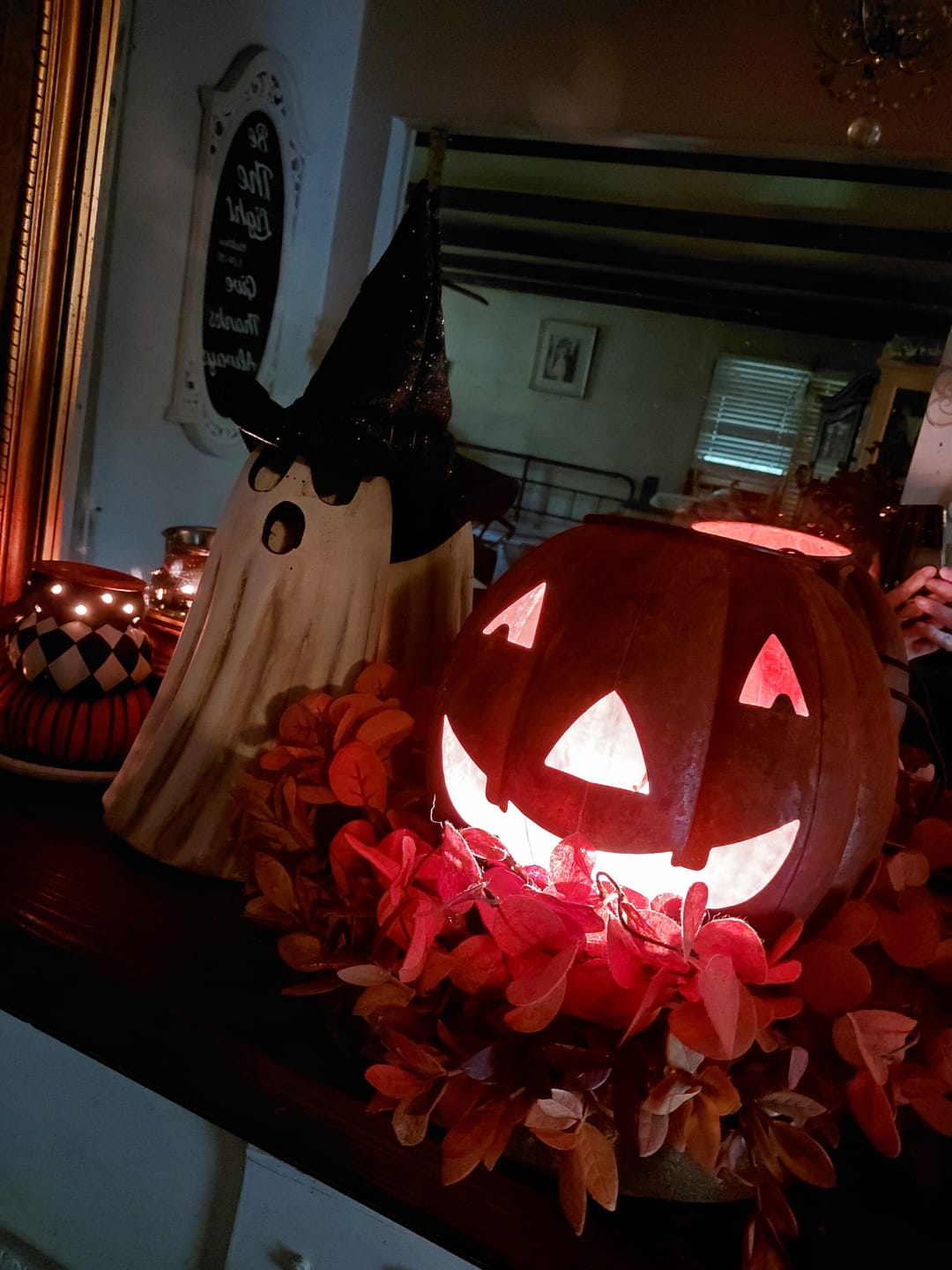 Customer photo review of Rustic Jack-O-Lantern Candle Holder | NEW SIZE