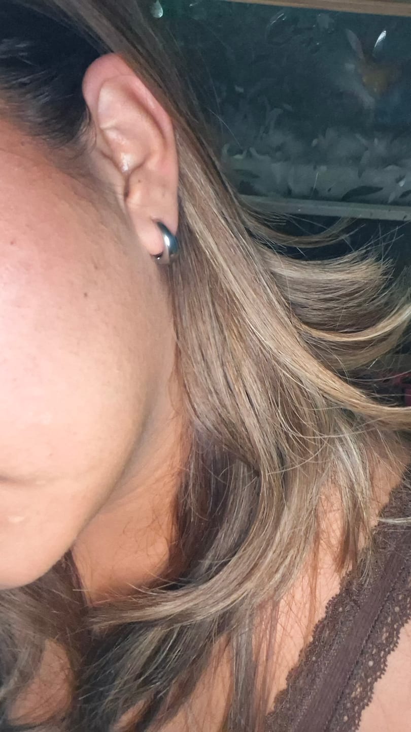 Customer photo review of Aretes Dunia Plata