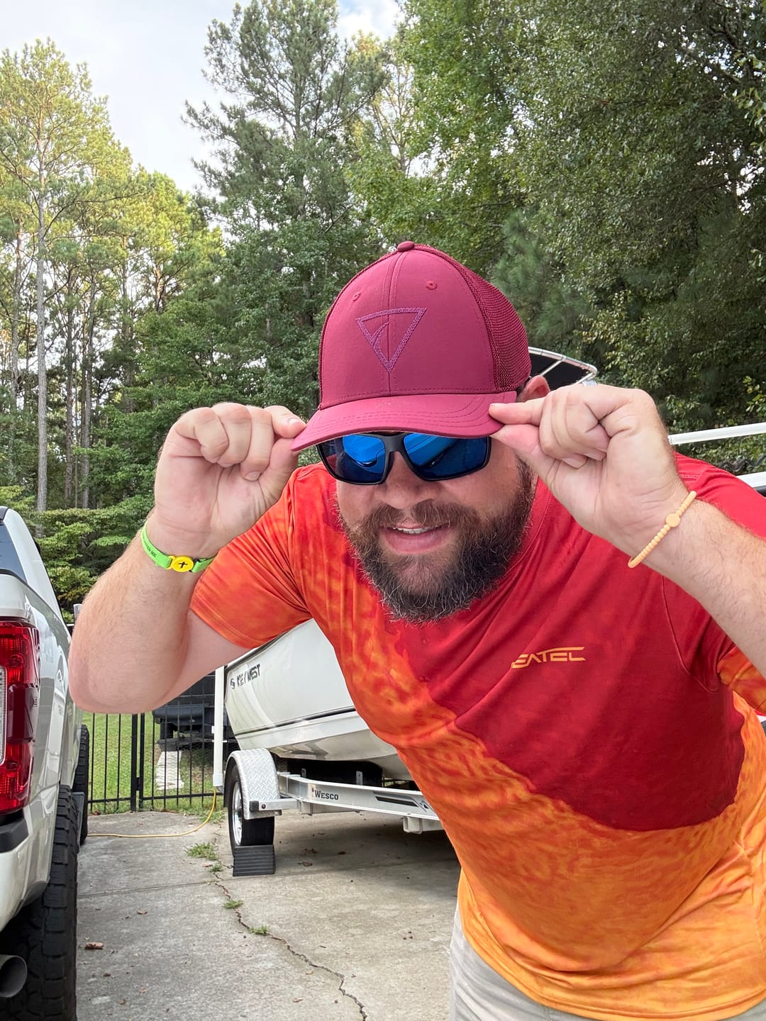 Customer photo review of Hogfish Tec Mesh Performance Hat