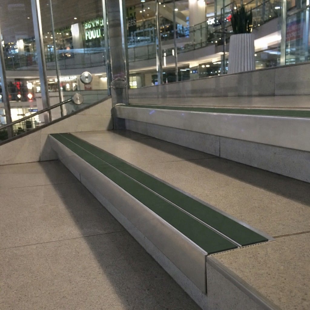 Customer photo review of Double Channel Stair Nosing 2.75m Rake Back 93mm Tread