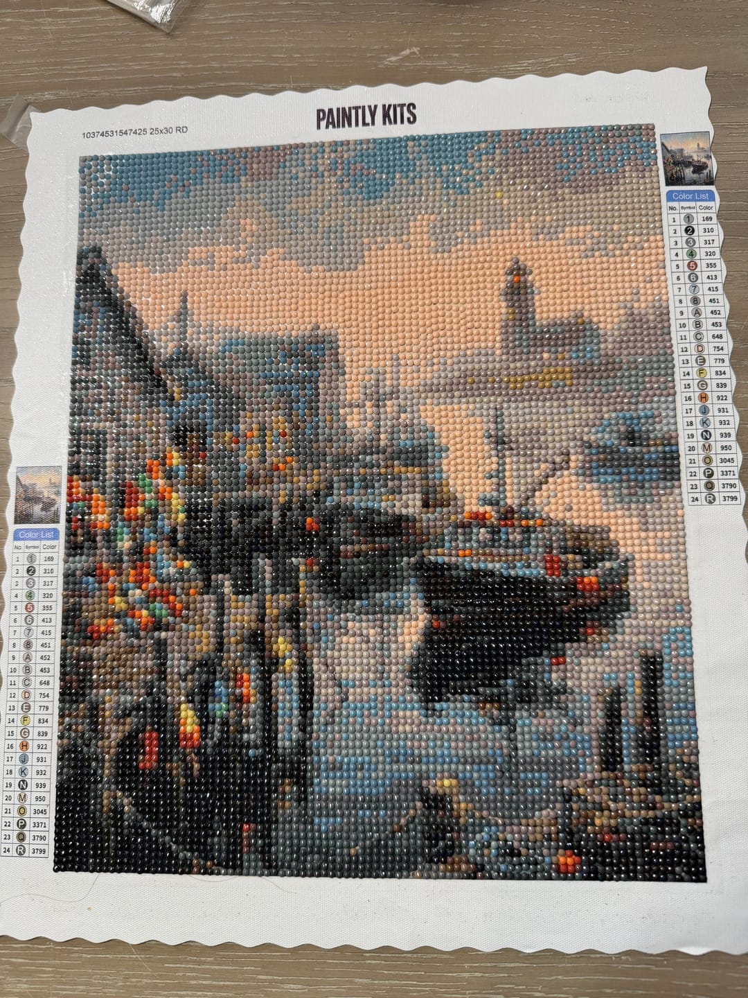 Customer photo review of Maine Lobster Harbor (Diamond Painting)