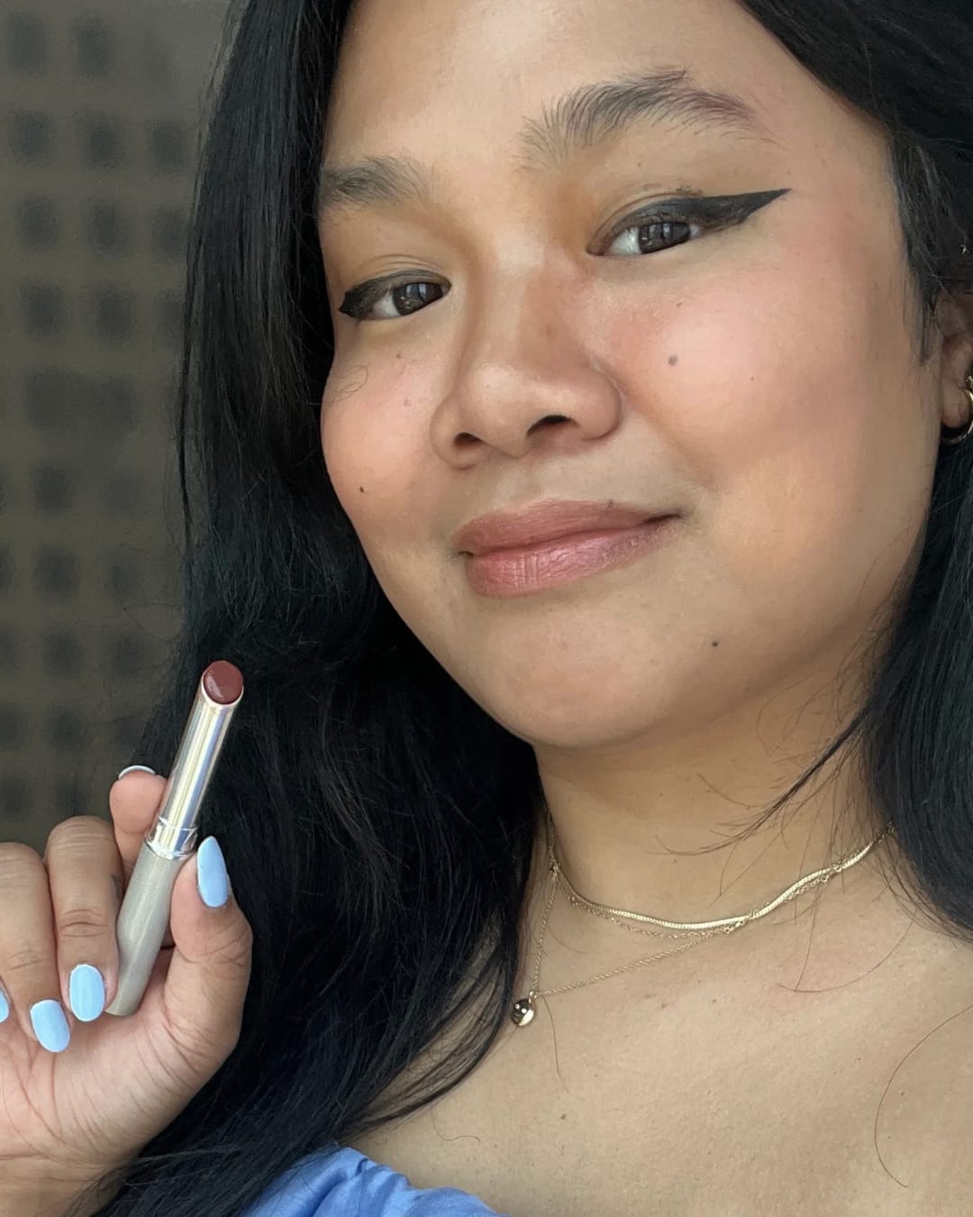 Customer photo review of Bee Stung Honey Lipstick