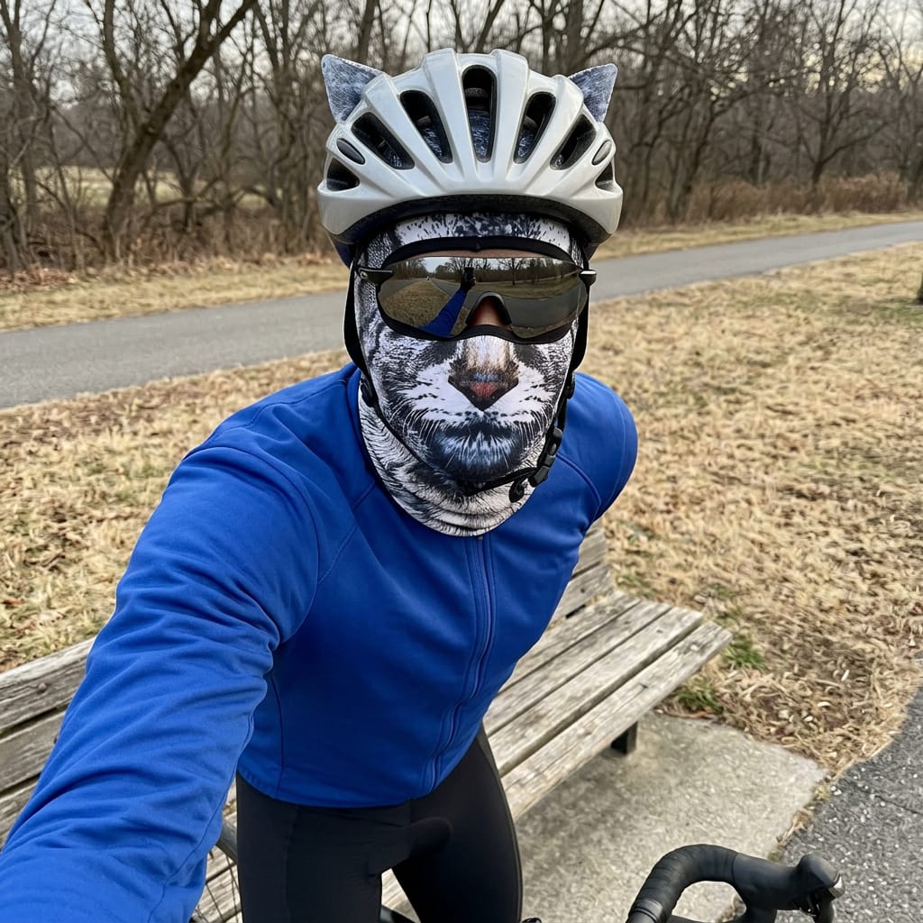 Customer photo review of Animal Masks for Winter Rides