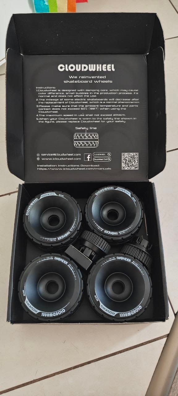 Customer photo review of Cloudwheel 110mm Rovers Electric Skateboard Wheels