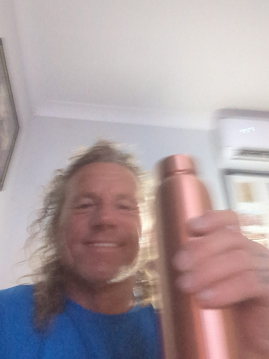 Customer photo review of Polished Copper Water Bottle 950ml